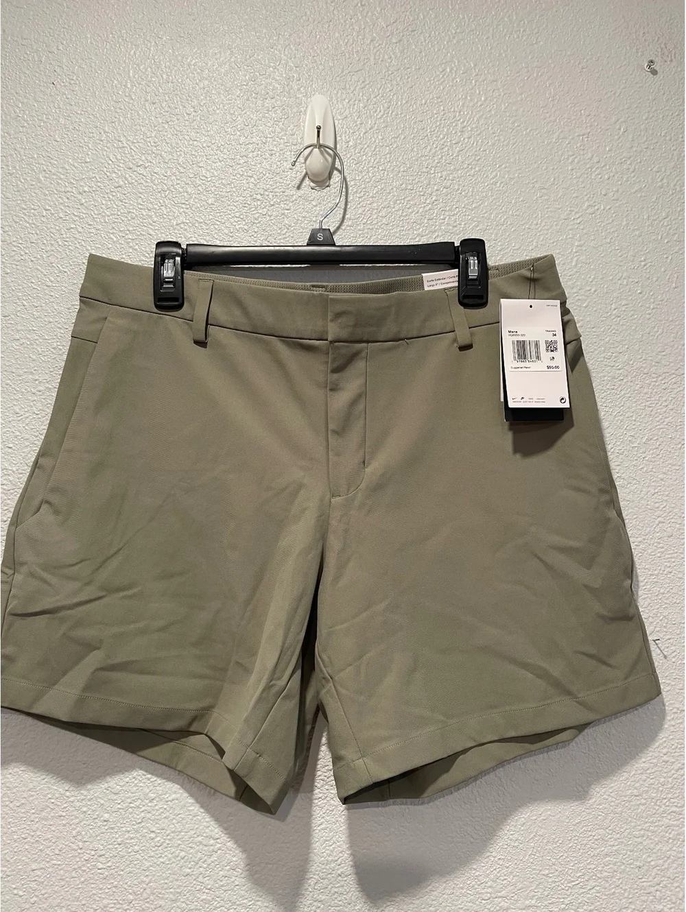 Nike 24.7 Men's Training Shorts Size 34 Olive Green Dri-FIT